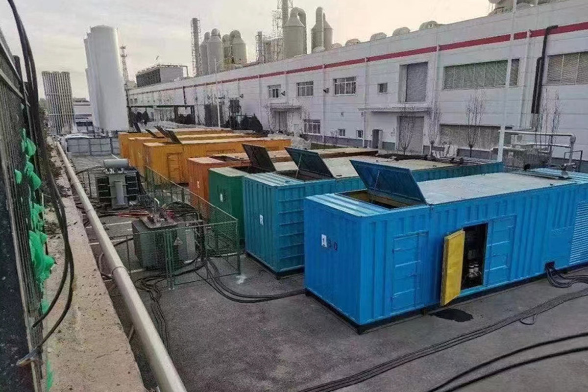 邵原镇发电机租赁施工现场